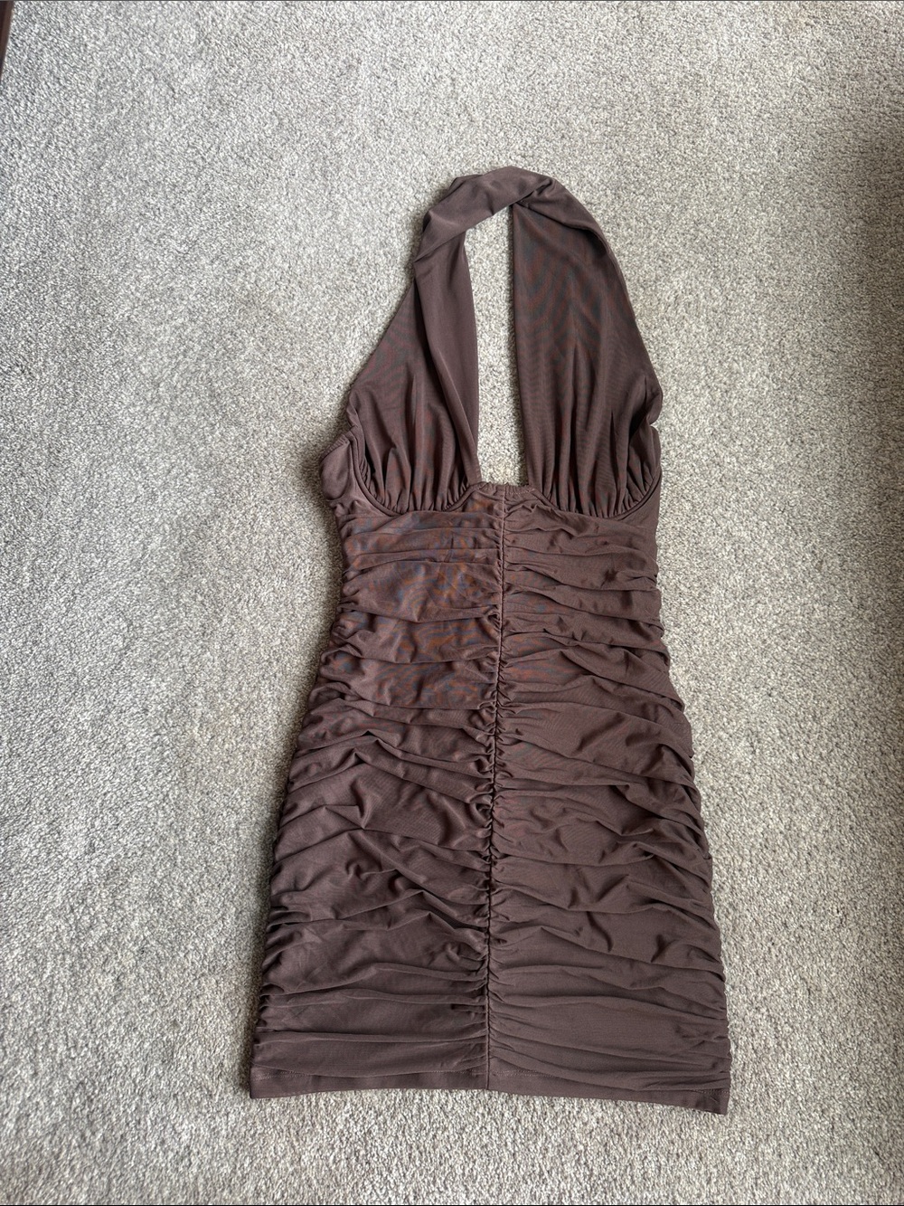 Hello Molly Brown Ruched Halter Mini Dress